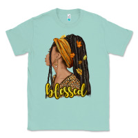 Seafoam Fall afro woman blessed Classic Tee - NancyCooperArtShop