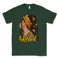Sports Green Fall afro woman blessed Classic Tee - NancyCooperArtShop