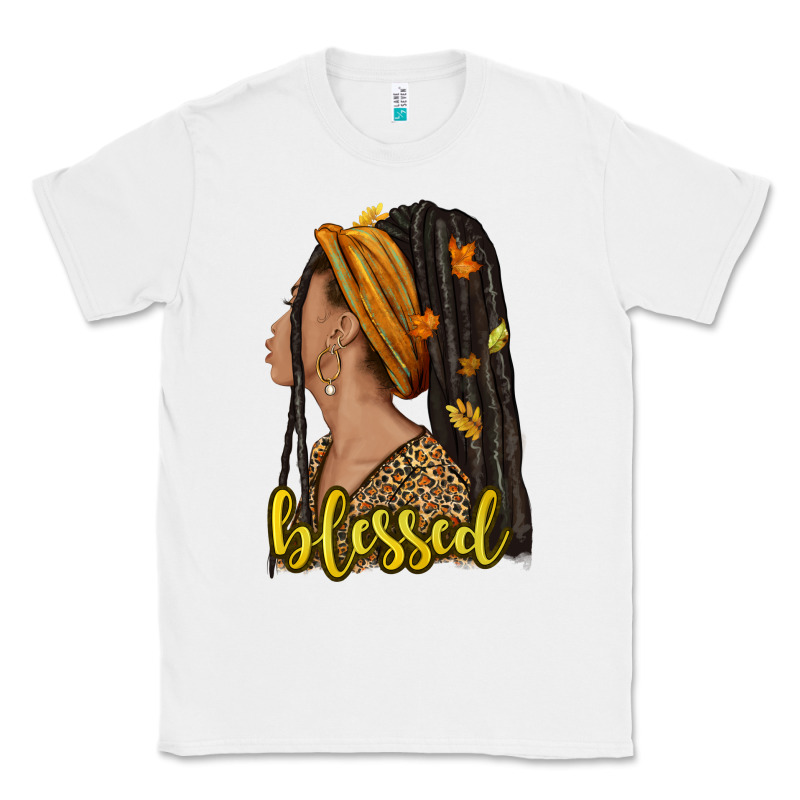 Fall Afro Woman Blessed Classic Tee by NancyCooperArtShop | Teevron