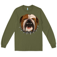 Army Green Bulldog Long Sleeve Tee - Jasminsmagicworld
