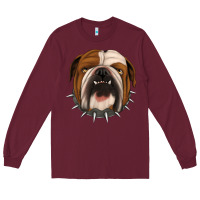 Burgundy Bulldog Long Sleeve Tee - Jasminsmagicworld