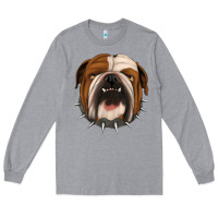 Heather Grey Bulldog Long Sleeve Tee - Jasminsmagicworld
