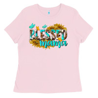 Bubblegum Pink Blessed Mama Ladies Tee - texasbilliewilder
