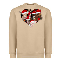 Mushroom farm animals christmas Heavyweight Sweatshirt - CowhideDigitalArt