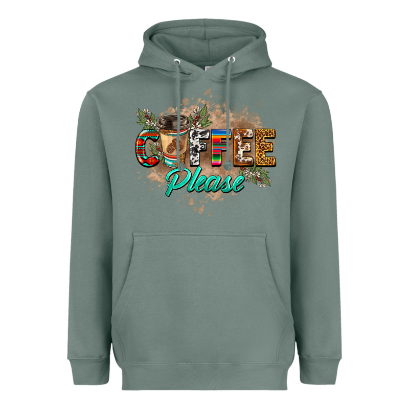 Coffee Please Heavyweight Hoodie by BarkalooDesign | Teevron