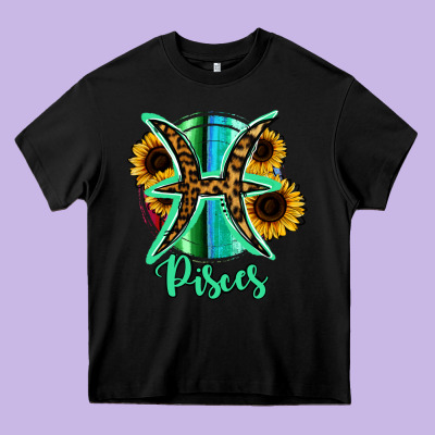 Pisces Zodiac Heavy Core Tee Designed By Bettercallsaul