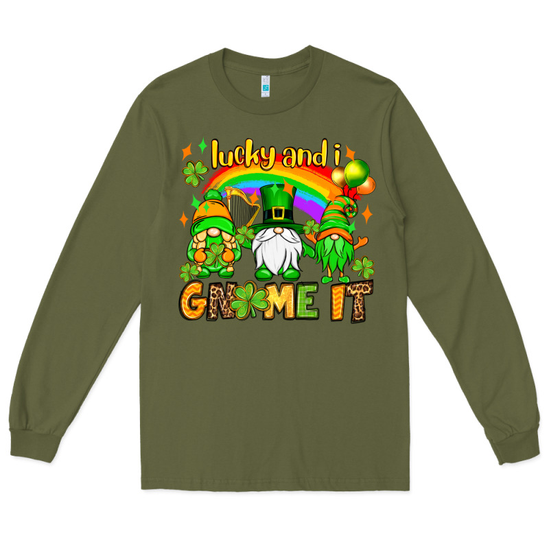 St. Patrick's Lucky And I Gnome It Long Sleeve Tee by OliviaCreatesArt | Teevron