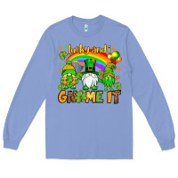 Colony Blue St. Patrick's Lucky and i gnome it Long Sleeve Tee - OliviaCreatesArt