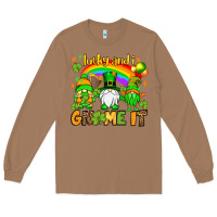 Toasted Coconut St. Patrick's Lucky and i gnome it Long Sleeve Tee - OliviaCreatesArt