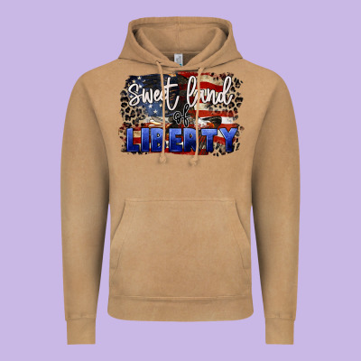 Sweet Land Of Liberty 4th Of July Vintage Hoodie Designed By Cowgirlartshop