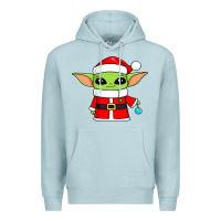 Blue Mist baby yoda christmas santa claus Premium Hoodie - trangStudio