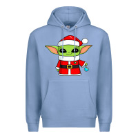 Colony Blue baby yoda christmas santa claus Premium Hoodie - trangStudio