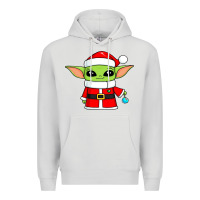 Dove Grey baby yoda christmas santa claus Premium Hoodie - trangStudio