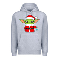 Heather Grey baby yoda christmas santa claus Premium Hoodie - trangStudio