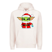 Pale Pink baby yoda christmas santa claus Premium Hoodie - trangStudio