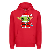 Red baby yoda christmas santa claus Premium Hoodie - trangStudio