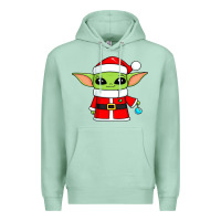 Seafoam baby yoda christmas santa claus Premium Hoodie - trangStudio