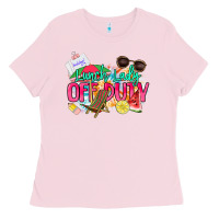 Bubblegum Pink Lunch lady off duty Ladies Tee - NancyCooperArtShop