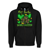Black not lucky simply blessed Zipper Hoodie - Artiststas