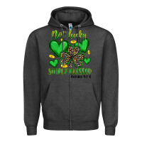 Charcoal Heather not lucky simply blessed Zipper Hoodie - Artiststas