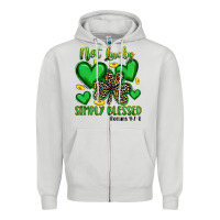 Dove Grey not lucky simply blessed Zipper Hoodie - Artiststas