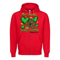 Red not lucky simply blessed Zipper Hoodie - Artiststas