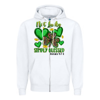 White not lucky simply blessed Zipper Hoodie - Artiststas
