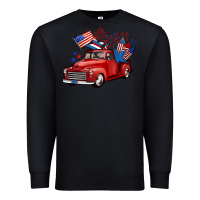 Black american truck 4th of july Premium Sweatshirt - BarkalooDesign