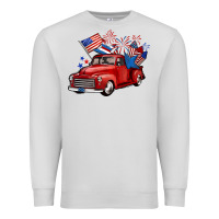 Dove Grey american truck 4th of july Premium Sweatshirt - BarkalooDesign