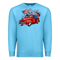 Ocean Blue american truck 4th of july Premium Sweatshirt - BarkalooDesign