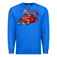 True Royal american truck 4th of july Premium Sweatshirt - BarkalooDesign