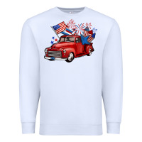 White american truck 4th of july Premium Sweatshirt - BarkalooDesign