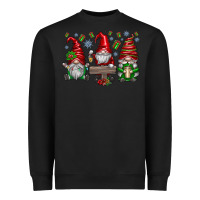 Black christmas gnomes celebration Heavyweight Sweatshirt - CowhideDigitalArt