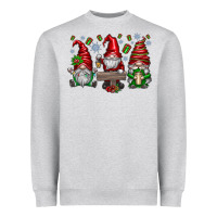 Heather Grey christmas gnomes celebration Heavyweight Sweatshirt - CowhideDigitalArt