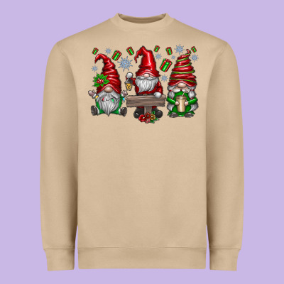 Christmas Gnomes Celebration Heavyweight Sweatshirt Designed By Cowhidedigitalart