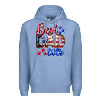 Colony Blue Best Dad Ever 4th of July Premium Hoodie - LillyAllenDesigns