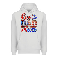 Dove Grey Best Dad Ever 4th of July Premium Hoodie - LillyAllenDesigns