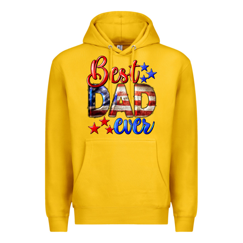 Best Dad Ever 4th Of July Premium Hoodie by LillyAllenDesigns | Teevron