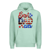 Seafoam Best Dad Ever 4th of July Premium Hoodie - LillyAllenDesigns