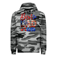 Slate Camo Best Dad Ever 4th of July Premium Hoodie - LillyAllenDesigns