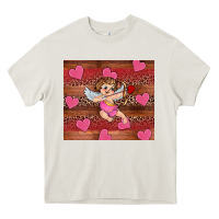 Cream valentine's day cupid heart Heavy Core Tee - RanaPortraitStore