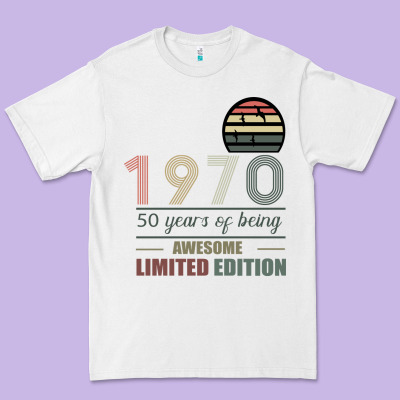 Vintage 1970 Limited Edition 50 Years Of Being Awe Premium Tee Designed By Bettercallsaul