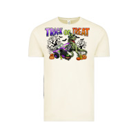 Vintage Arctic trick or treat with monster truck and t rex Vintage Tee - CowGirlArtShop