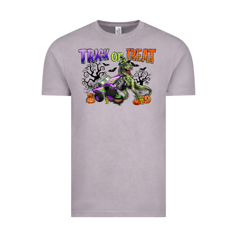 Trick Or Treat With Monster Truck And T Rex Vintage Tee by CowGirlArtShop | Teevron