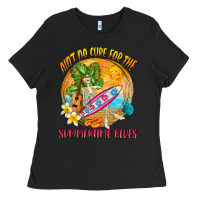 Black Ain't no cure for the summertime blues Ladies Tee - NancyCooperArtShop