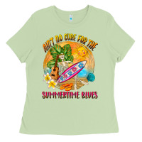 Matcha Ain't no cure for the summertime blues Ladies Tee - NancyCooperArtShop