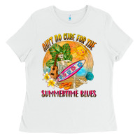 White Ain't no cure for the summertime blues Ladies Tee - NancyCooperArtShop