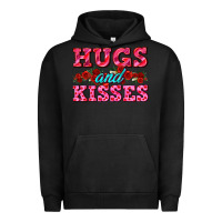 Pigment Black hugs and kisses valentines Urban Hoodie - AdoDesignShop