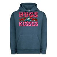 Pigment Midnight Navy hugs and kisses valentines Urban Hoodie - AdoDesignShop