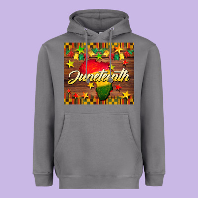 Juneteenth Heavyweight Hoodie Designed By Barkaloodesign